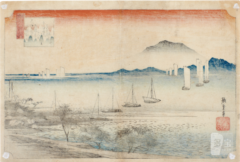 Utagawa Hiroshige (1797-1858) | Returning Sails at Yabase (Yabase kihan) | Edo period, 19th century - 图2